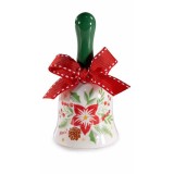 Clopotel Craciun ceramica textil multicolor GR 5x10 cm