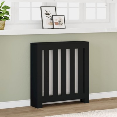 vidaXL Mască pentru calorifer, negru, 78x20x82 cm, lemn prelucrat 852727 foto