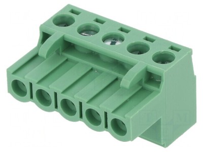 Regletă de conexiuni deconectabilă 5mm 5 piste drept mufă foto