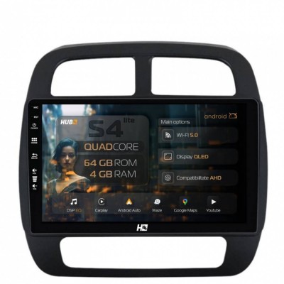Navigatie Dacia Spring (2021- Prezent) 4GB RAM Android 13 Quadcore DSP GPS Wi-FI Carplay Android Auto USB Bluetooth Waze Touchscreen 9 inch foto