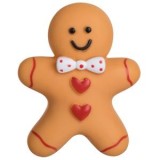 Jucarie pentru caini, Figurina Om de Turta Dulce, 10 cm, Portocaliu, CMCLASS