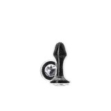 Dop Anal Din Sticla Stardust Glam, Negru, 9.5 cm, NS Toys