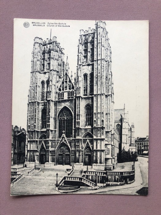 Carte postala format mare - BRUSSELS (5) - Biserica Sf. Gudula