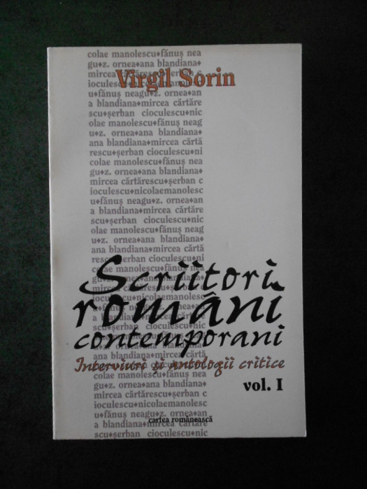 VIRGIL SORIN - SCRIITORI ROMANI CONTEMPORANI volumul 1