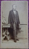 Fotografie tip CDV, barbat neamt, inceput de secol XX