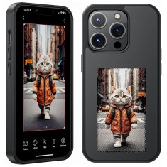 Husa premium iPhone 13 Pro Techsuit SmartScreen NFC, negru foto