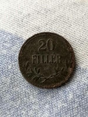 MONEDA-20 FILLER 1917 - UNGARIA foto