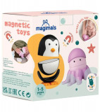 Joc cu magneti Magimals - Pinguin si caracatita, Clics toys