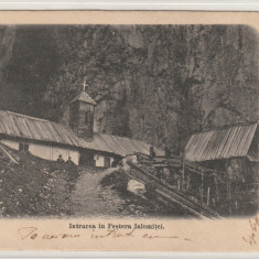 Bucegi , Intrarea in Pestera Ialomita , circulata 1904,stampila goarna 148