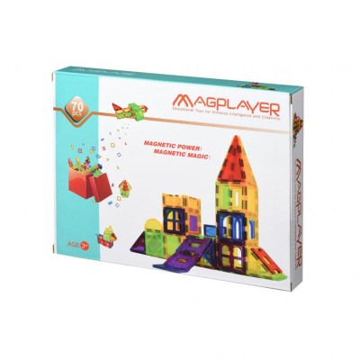 Set de constructie magnetic - 70 piese foto