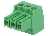 Regletă de conexiuni deconectabilă 3,5mm cu 3 piste, TE Connectivity