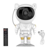 Proiector de stele Astronaut, copii si adulti, LED, Telecomanda, reglare 360&ordm;, Alb