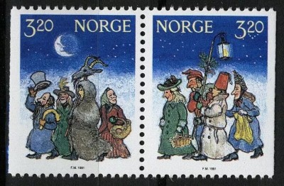 Norvegia 1991 - Craciun, serie neuzata foto