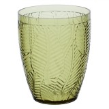 Pahar Plastic, Model Frunze Tropicale, Culoare Verde, Capacitate 475ml, Oem