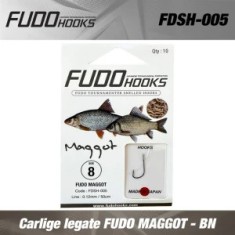 Carlige legate FUDO MAGGOT - BN NR 5 0.14 mm/ 50 cm foto