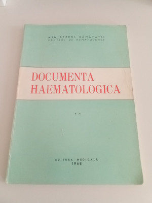 DOCUMENTA HAEMATOLOGICA - VOL. 2 foto