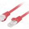Patch cord LANBERG RJ45 U/UTP Cat 6 LSZH roșu 1,5m litat