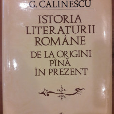 Istoria literaturii romane de la origini pana in prezent