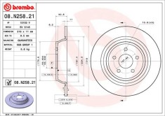BREMBO 08.N258.21 PRIME LINE - UV Coated Disc frana foto