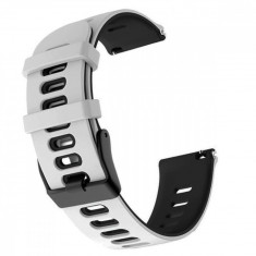 Curea silicon compatibila Huawei Watch GT 3 46mm, VD Very Dream®, Telescoape QR, 22mm, Ivory White