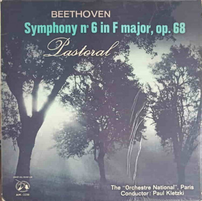 Disc vinil, LP. symphony NR. 6 In F Major, Op. 68 (Pastoral)-Beethoven, The Orchestre National, Paris, Paul Klet foto