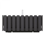 Jardiniera decorativa, suport metalic, sistem irigare,​​​​​​​ antracit, 38x18x16.2 cm, Boardee Fencycase W&nbsp;Old