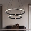 Lustra LED Negru cu 2 Cercuri