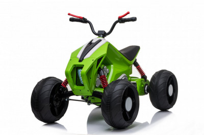 ATV electric pentru copii Kinderauto BJ718 90W 12V cu scaun tapitat culoare Verde foto