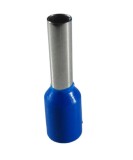 Set 100 pini terminali izolati 2.5mm &sup2; albastri ferule cupru 15mm, Omu System