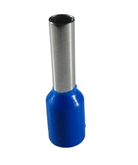 Set 100 pini terminali izolati 2.5mm &sup2; albastri ferule cupru 15mm