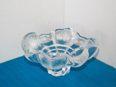 Bol cristal suflat manual &amp;icirc;n mulaj, mould-blown - Blomvanda - design Lars Hellsten, Orrefors Suedia foto