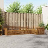 vidaXL Set de canapele de exterior 5 pcs natural Lemn Solid de Acacia 3373454