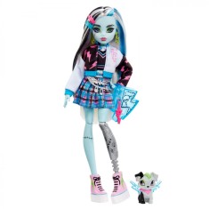 MONSTER HIGH PAPUSA FRANKIE STEIN CU ANIMALUT SI ACCESORII