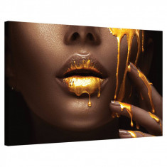 Tablou Canvas, Tablofy, Gold Drips, Printat Digital, 50 × 40 cm