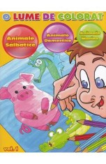 O lume de colorat Vol.1: animale salbatice, animale domestice, animale marine - Dan Negrut