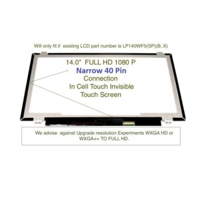 Display Laptop, Lenovo, ThinkPad A485 Type 20MU, 20MV, 01LW093, NV140FHM-T00 V8.0, 14 inch, FHD, IPS, 320mm latime, conector ingust 20mm, narrow, On C foto
