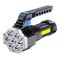 Lanterna portabila, 7 LED-uri, 4 moduri de iluminare, indicator nivel baterie, ABS, rezistenta la apa, negru