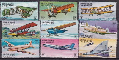 Umm Al Qiwain 1968 avioane MI 296-304 MNH foto