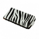 Husa Piele Samsung Galaxy S4 I9500 Slim Flip Zebra Black