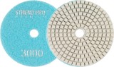 Disc diamantat de lustruire Strend Pro Premium P3000, 100 mm, cu prindere velcro, pentru lustruire/polizare umeda