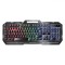 Tastatură Gaming i-JMB, LED RGB, Cadru Metalic, Suport Telefon, Negru, Multicolor
