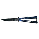 Cumpara ieftin Briceag Fluture Sea Blade Albastru, Otel Inoxidabil, 22cm, Camping, Idealstore