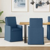 vidaXL Scaune de dining 2 pcs albastru 57 x 67 x 98 cm țesătură 42017924
