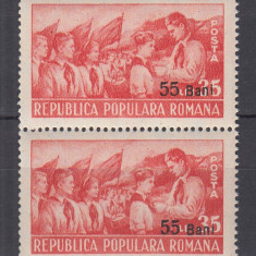 ROMANIA 1952 LP 312 PIONIERI SUPRATIPAR PERECHE MNH