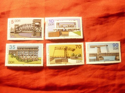 Serie DDR 1988 Poduri , 5 valori foto