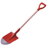 Cumpara ieftin Lopata semirotunda auto din metal pentru zapada, coada din lemn, 300 x 240 mm, lungime totala 1 m