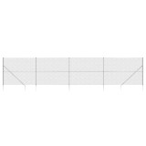 Cumpara ieftin Gard plasa de sarma cu tarusi de fixare, argintiu, 1,6x10 m