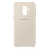 Husa Samsung EF-PA605CFEGWW Dual Layer (plastic + silicon) aurie pentru Samsung Galaxy A6 Plus 2018