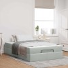 VidaXL Cadru de pat cu saltea Gri deschis 120 x 200 cm Catifea 3399552
