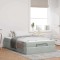 vidaXL Cadru de pat cu saltea Gri deschis 120 x 200 cm Catifea 3399552